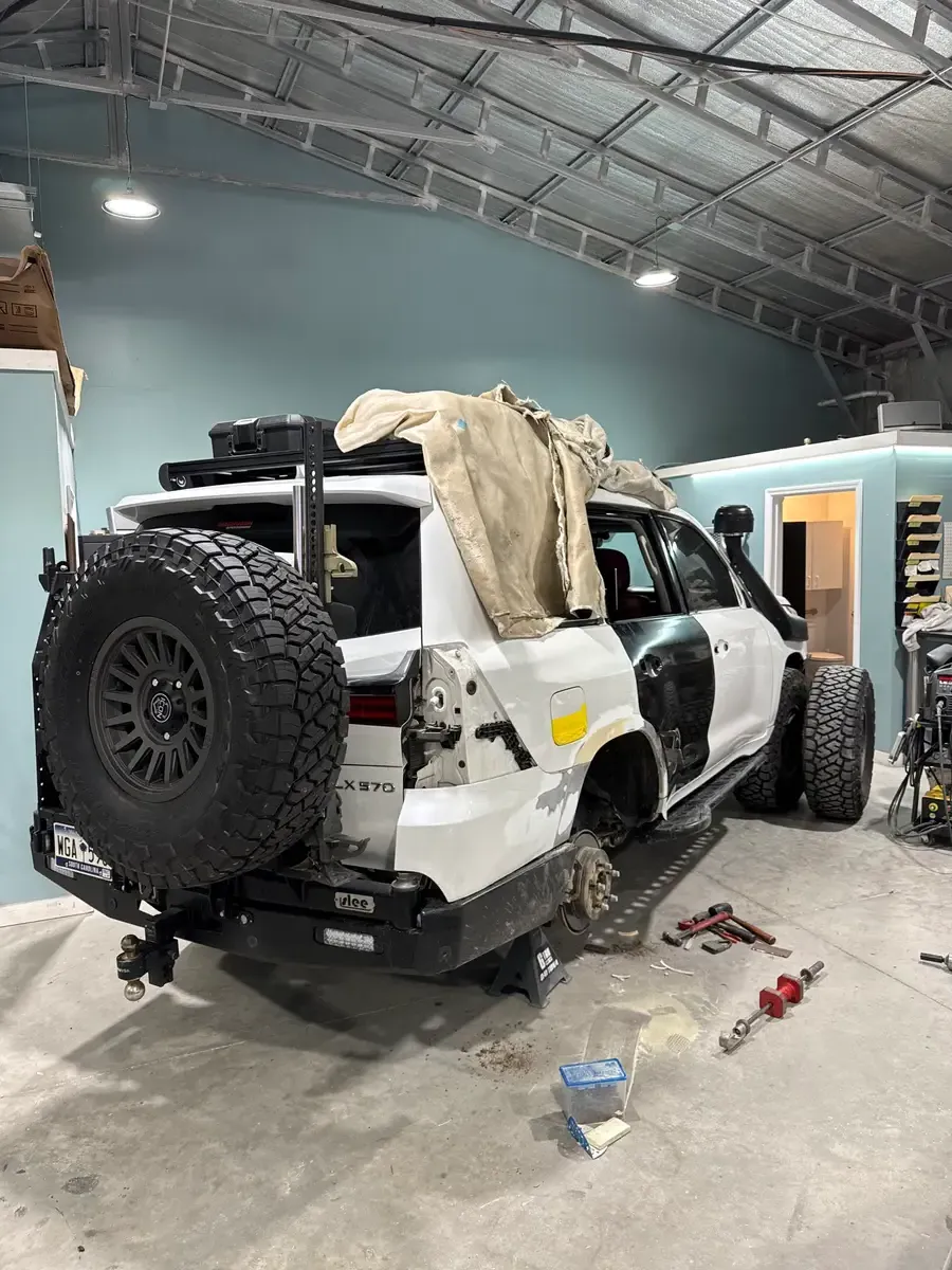 Lexus GX570 during collision repair Charleston SC