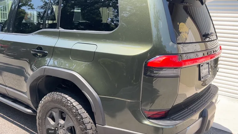 Green Lexus SUV after collision repair Charleston SC